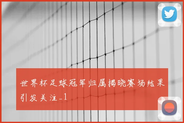 世界杯足球冠军归属揭晓赛场结果引发关注_1